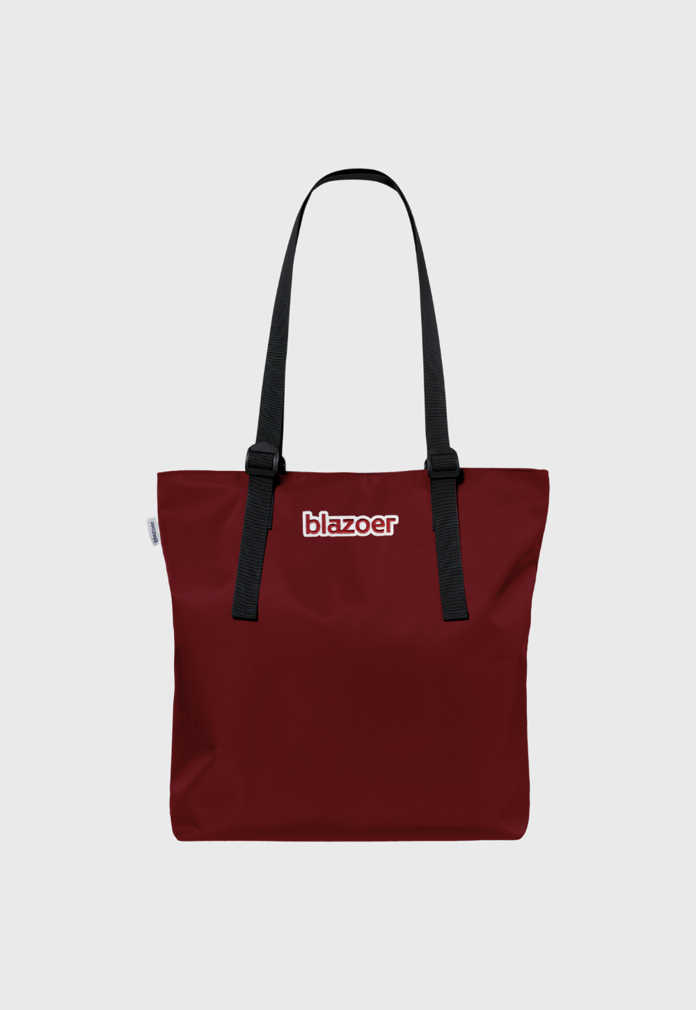 Regular tote - burgundy + burgundy logo patch