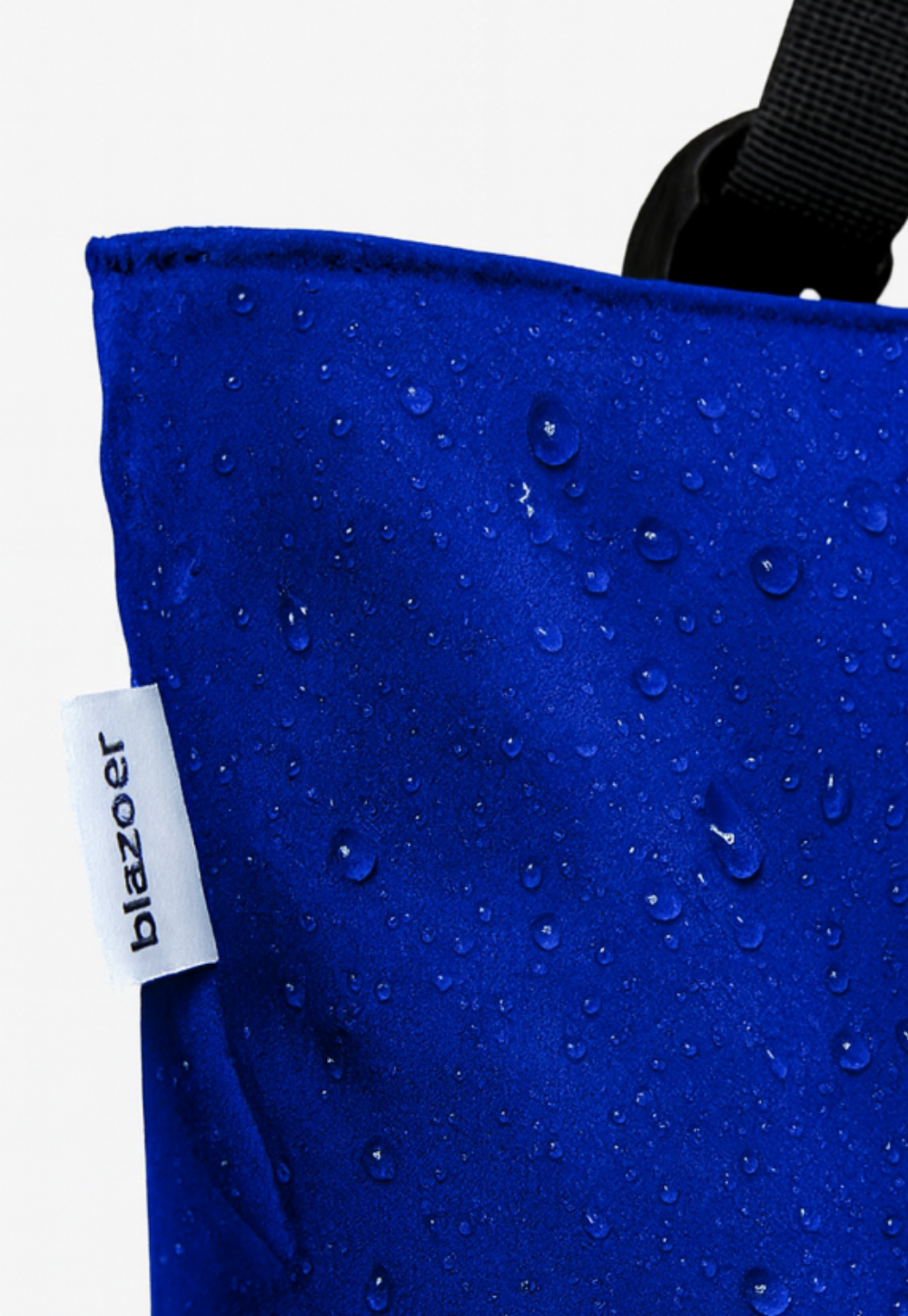 Regular tote - cobalt + navy logo patch