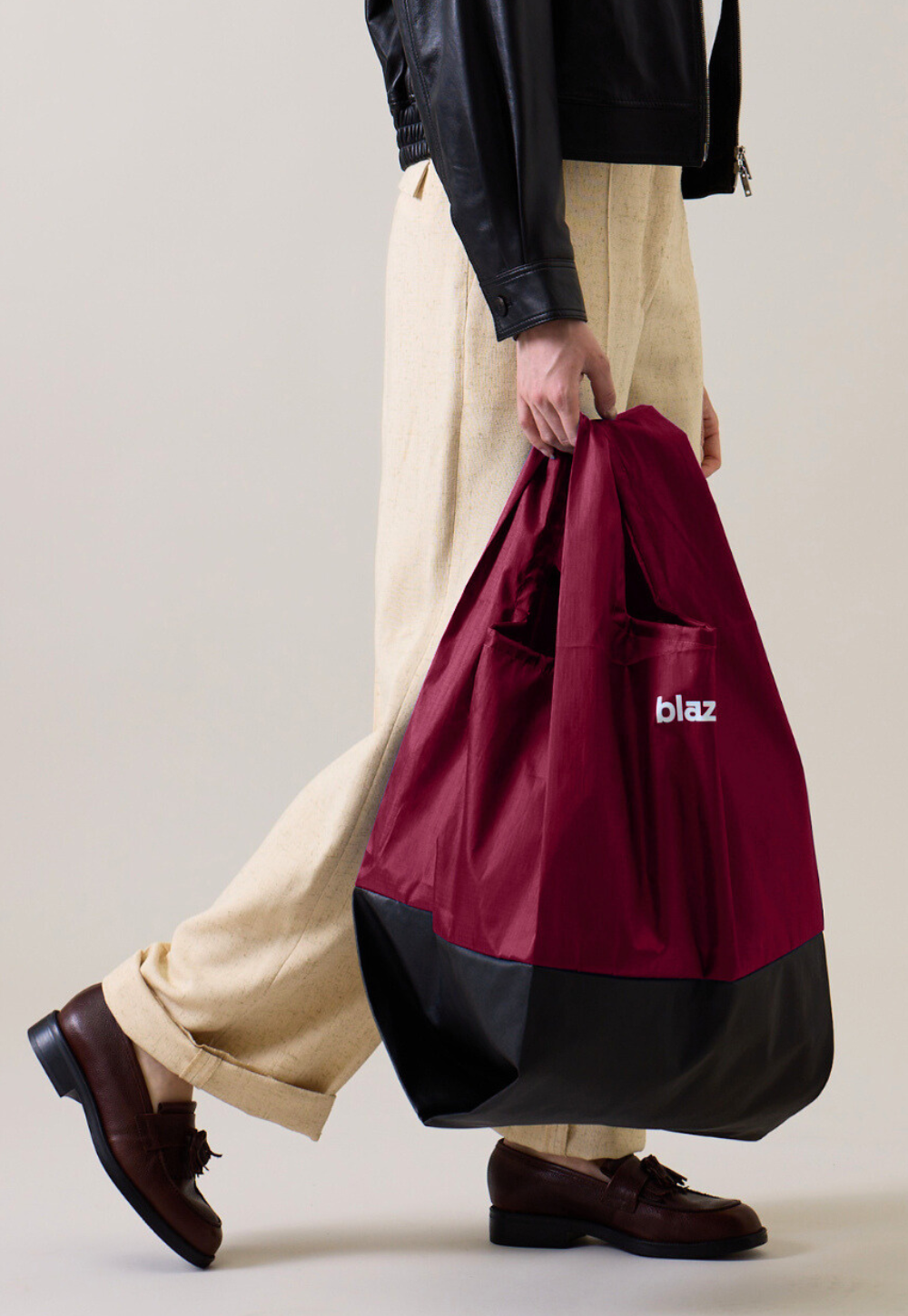 Big shopping bag - burgundy
