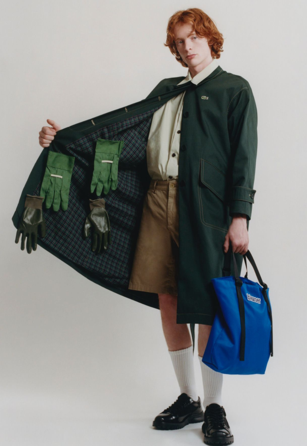 Regular tote - cobalt + navy logo patch